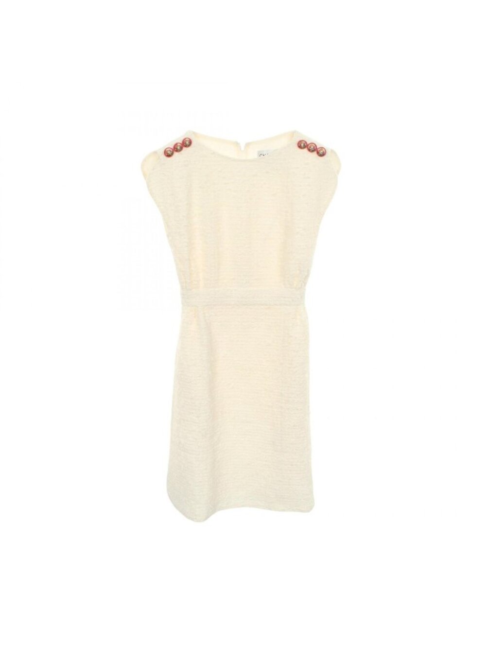 Chanel Dress Tweed Sleeveless Nylon